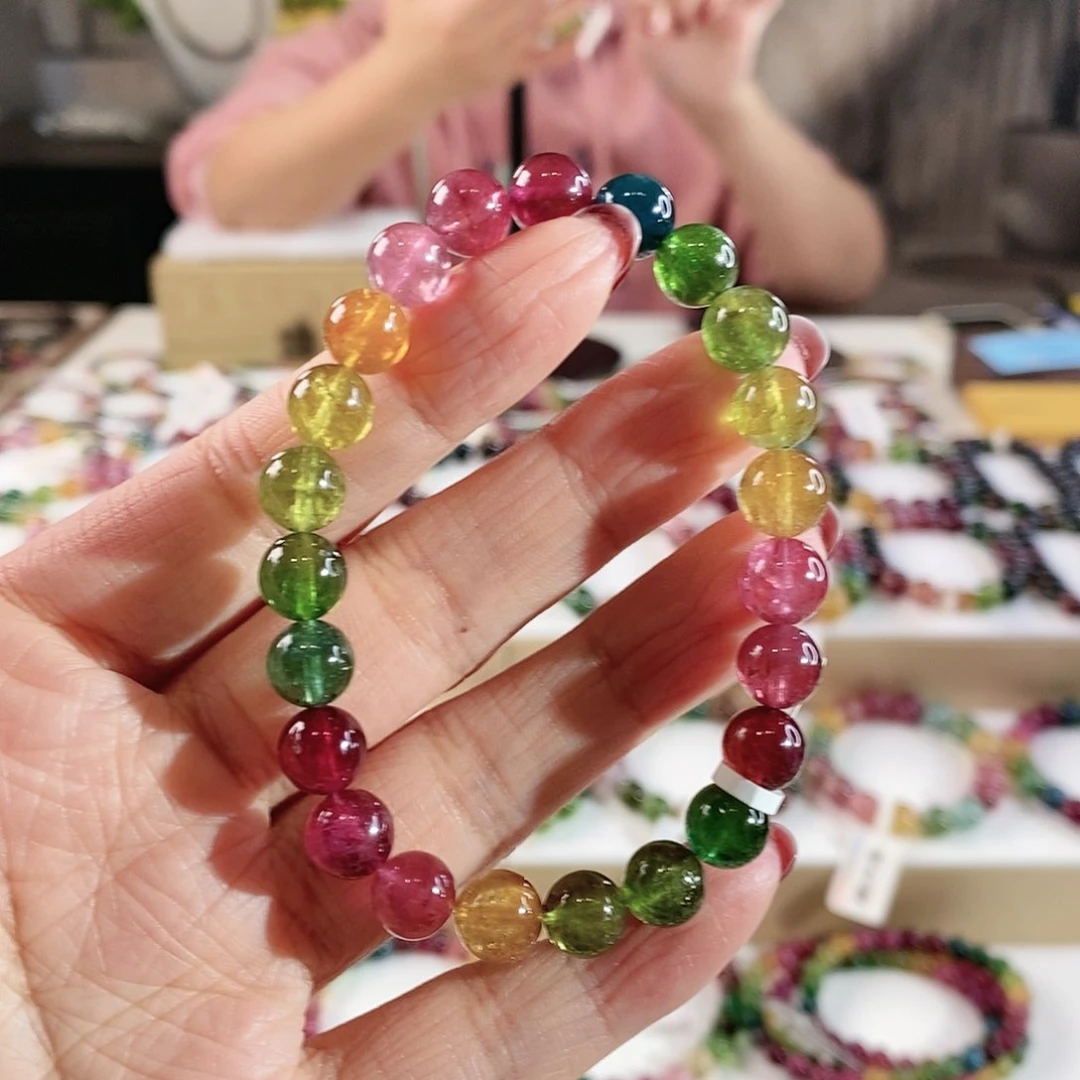 碧玺手串未镶嵌G2402单圈颜色微差