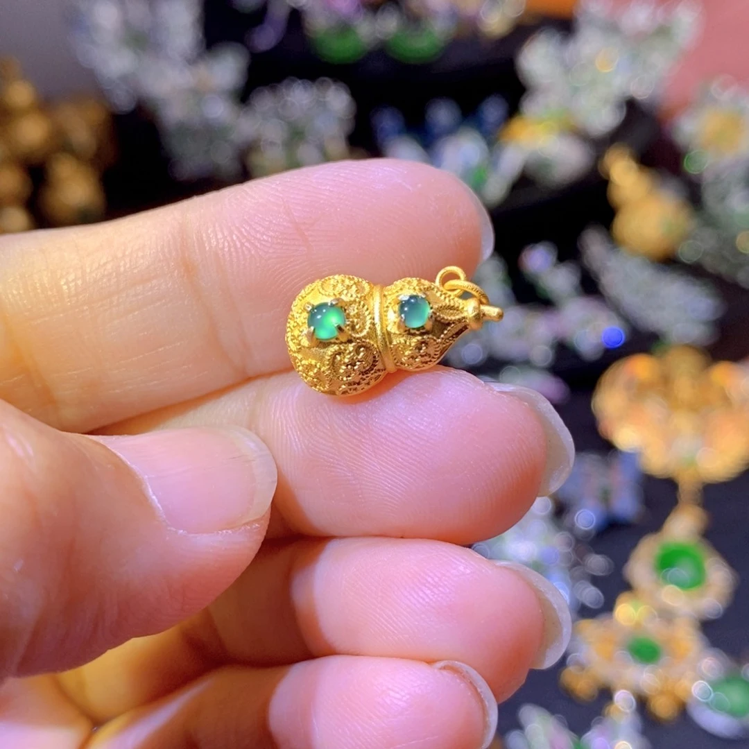 翡翠银S925镶嵌颈饰你