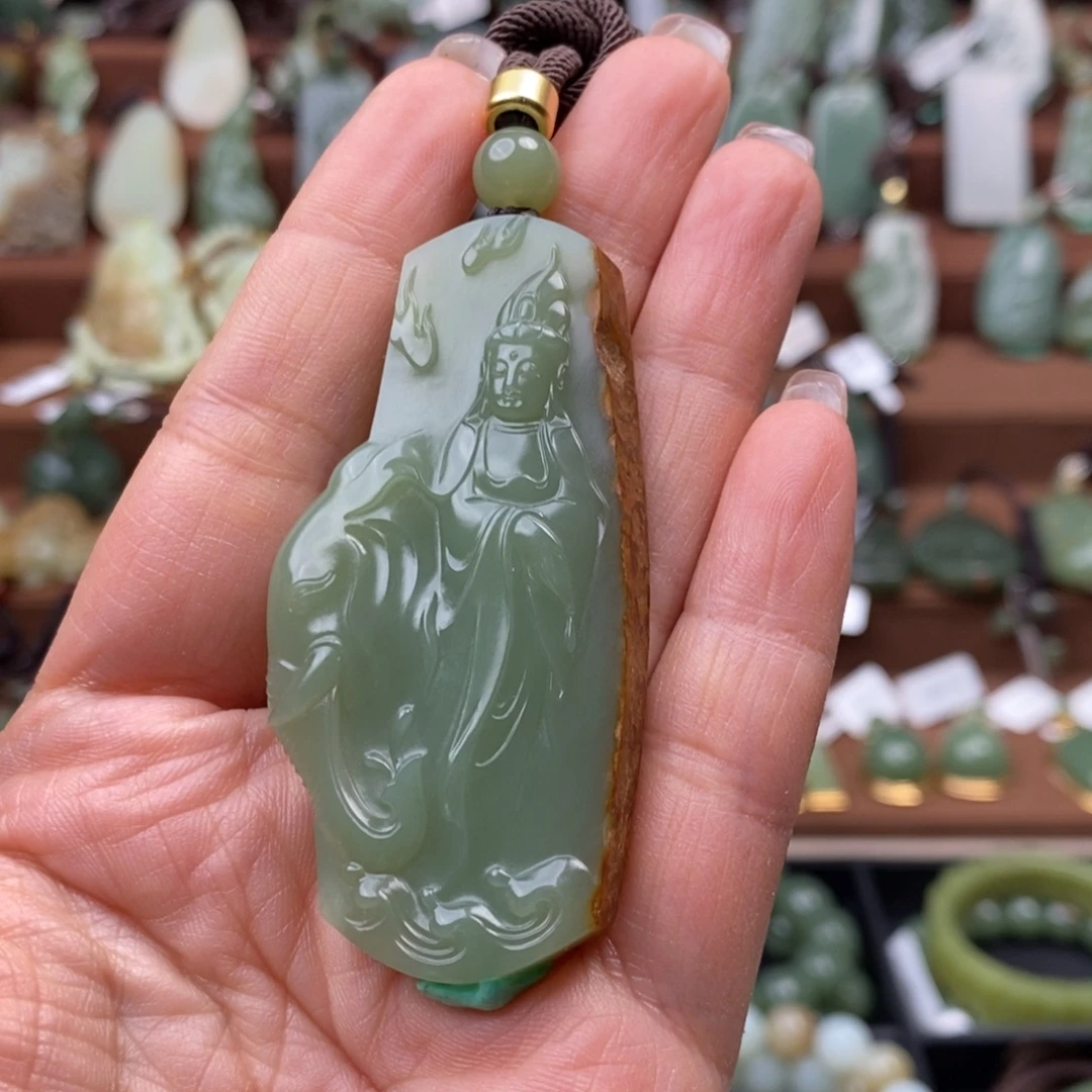 陈***哥岫岩河磨玉（透闪石质玉）未镶嵌挂件