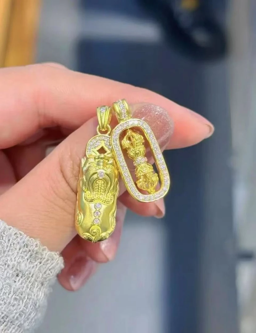 铜合金吊坠 韦雪同款貔貅金刚杵吊坠百搭时尚
