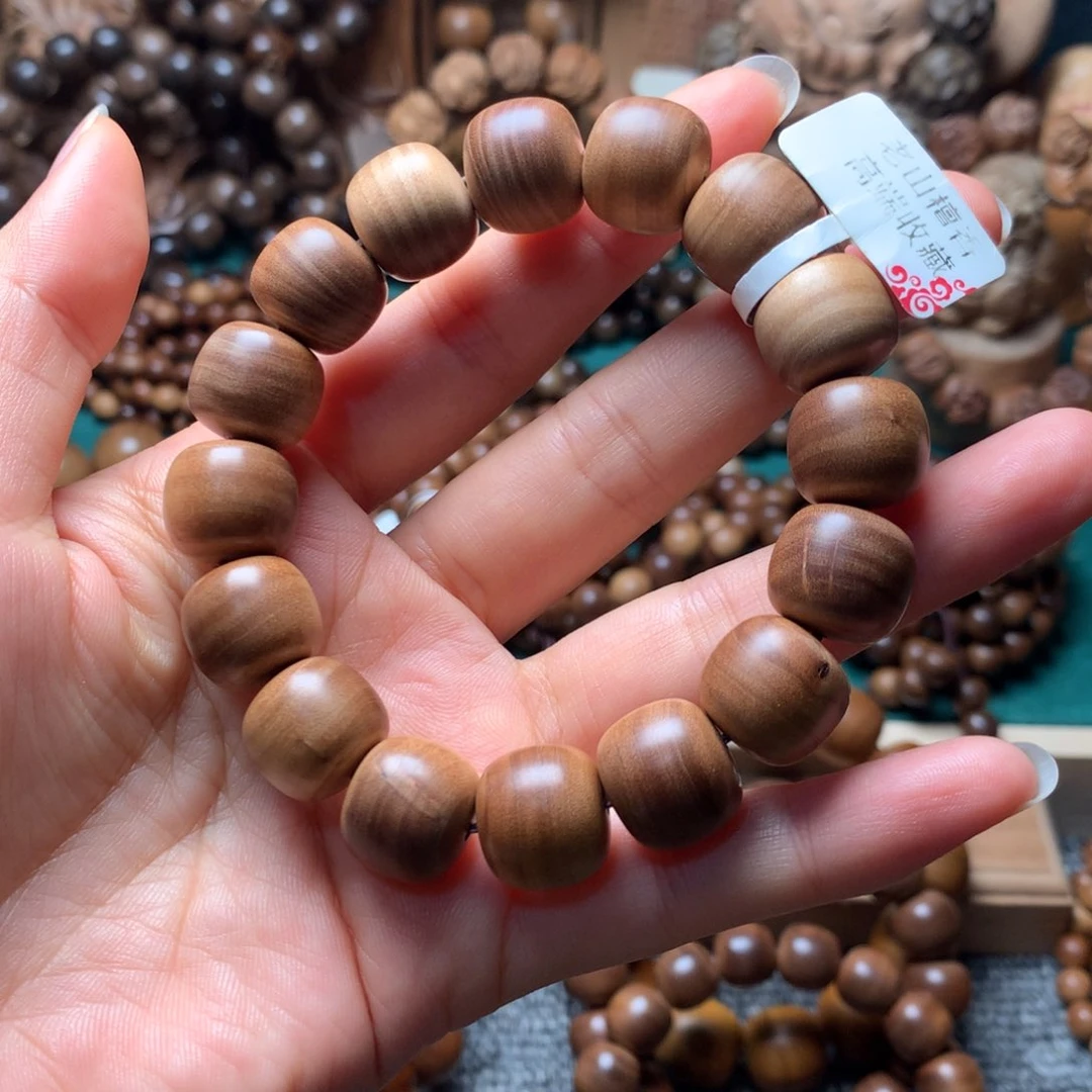檀香木手串/手链老山檀香1.4*1.3沉水瑕疵
