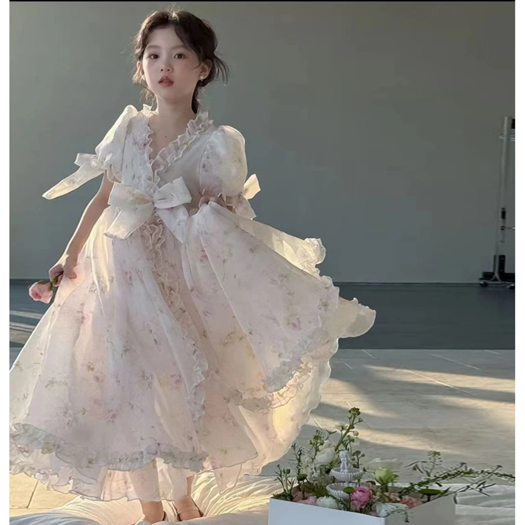 洛丽塔公主裙女童夏季裙子夏款纱裙小女孩夏装生日礼服裙连衣裙洋