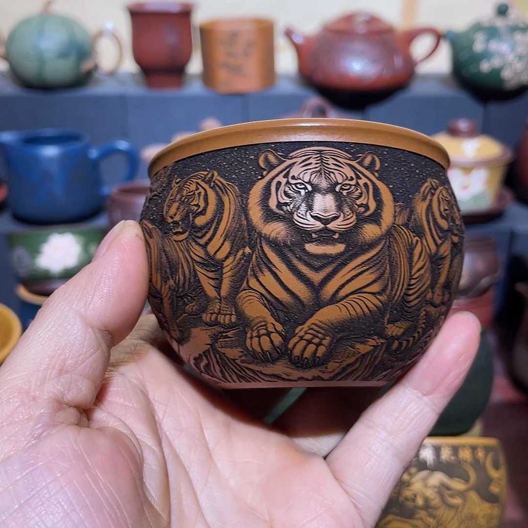 原矿紫砂手工主人杯