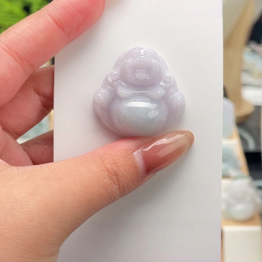 翡翠未镶嵌颈饰佛公