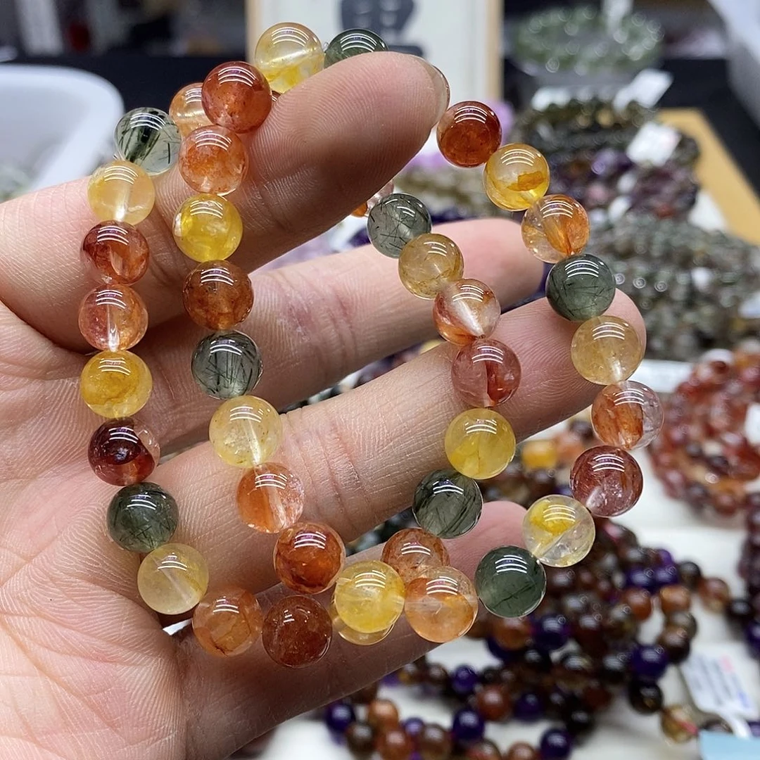 水晶手链未镶嵌多样性发货发一条