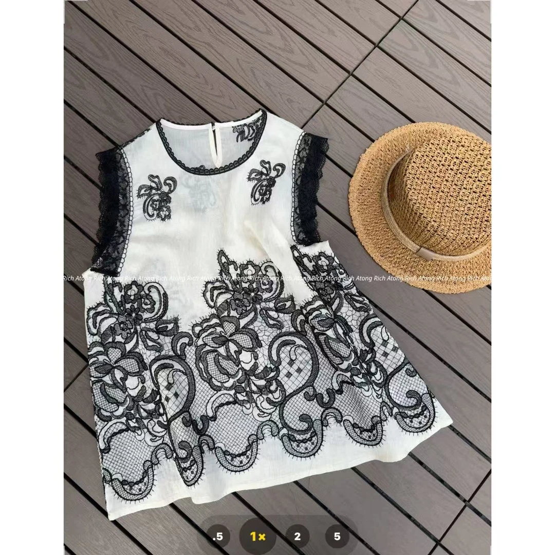 atong/阿彤-【米芙蕾丝】-2025大牌重工蕾丝极简背心0506-19