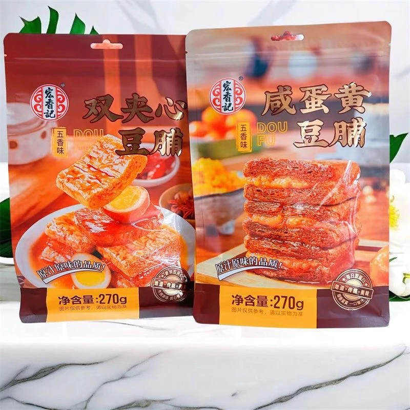 25年12月过期宏香记五香味咸蛋黄夹心豆脯72g*5袋