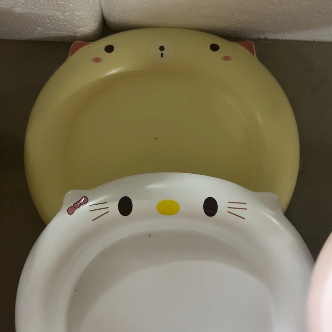 瓷正品黄色白色嘟嘟盘
