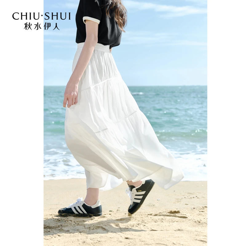 秋水伊人气质裙子2025年春季新款长款塔裙半身裙625102B090373