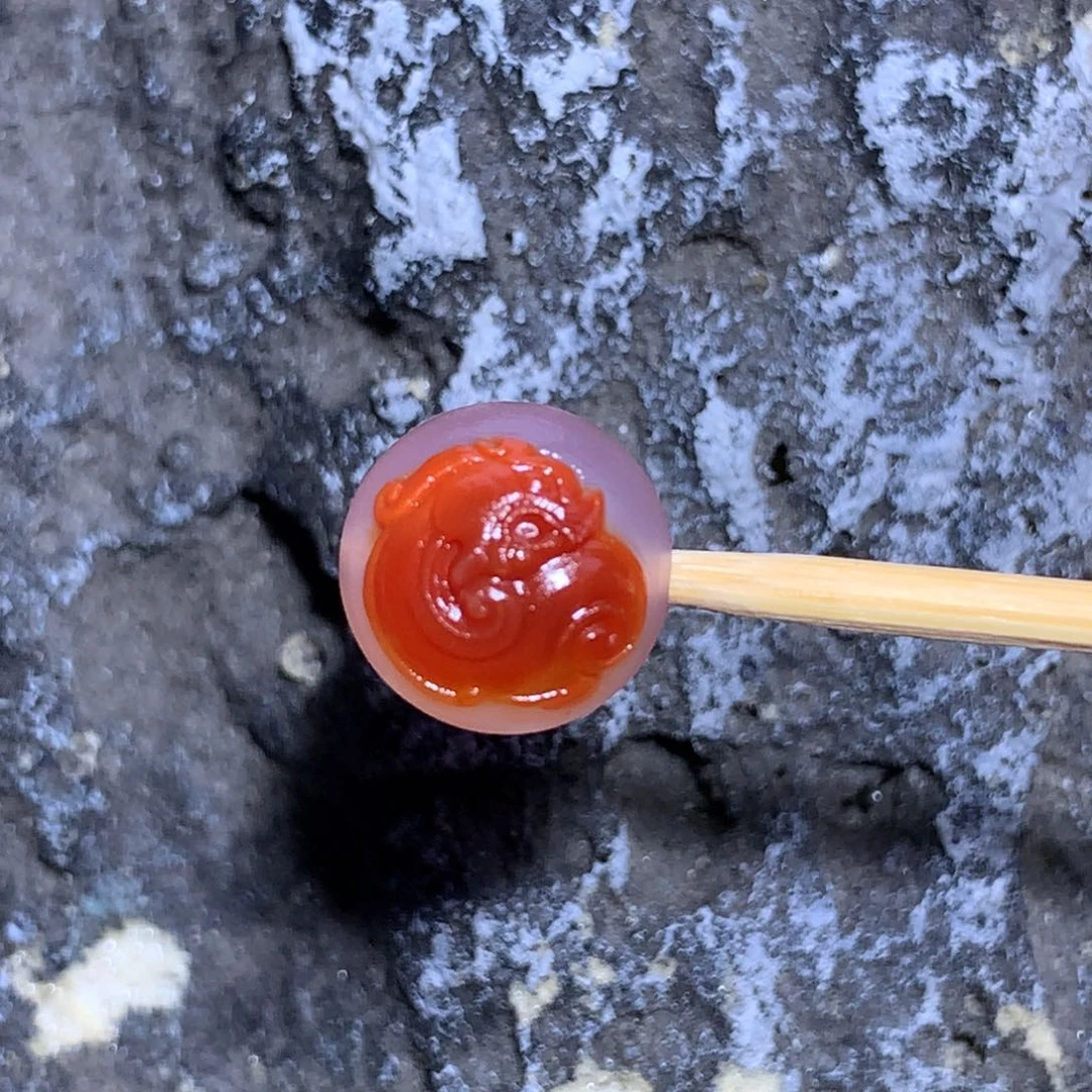 南红玛瑙未镶嵌冰飘圆珠11.7