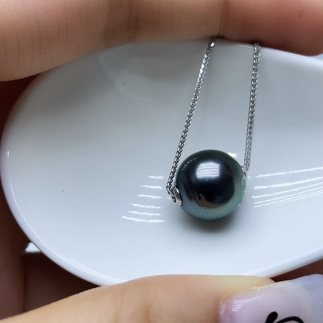 海水珍珠银S925镶嵌颈饰