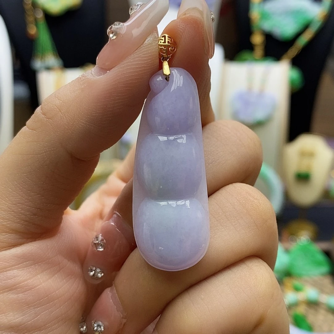 翡翠颈饰18K金镶嵌天然