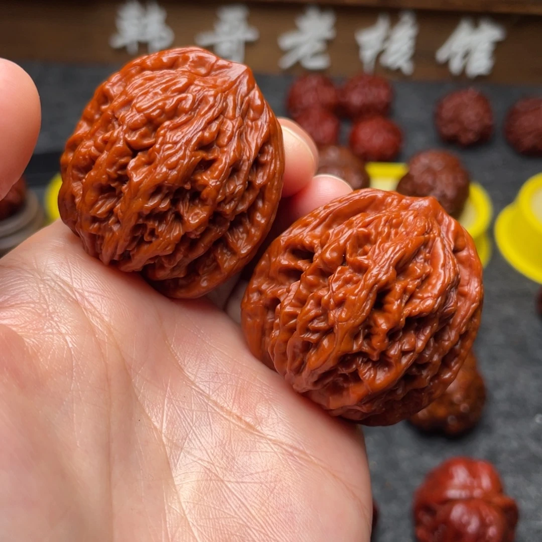 吊坠文玩核桃文玩核桃 手把件 麦穗虎头 40