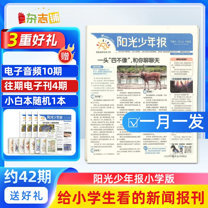 【全年】阳光少年报 2025年订阅  小学生新课标新闻时事热点考点