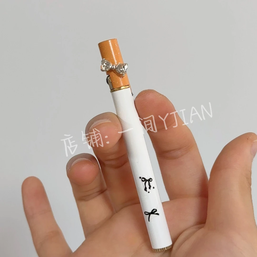 28号【一间】蝴蝶结香烟形状打火机砂轮明火不防风原创打火机送礼