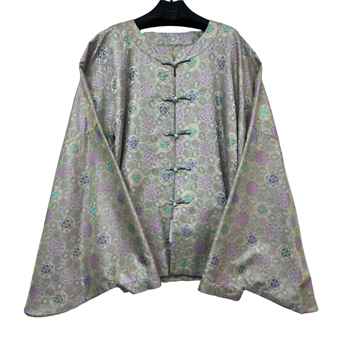 SUOER/娑尔香云纱刺绣长袖孤品衬衫346