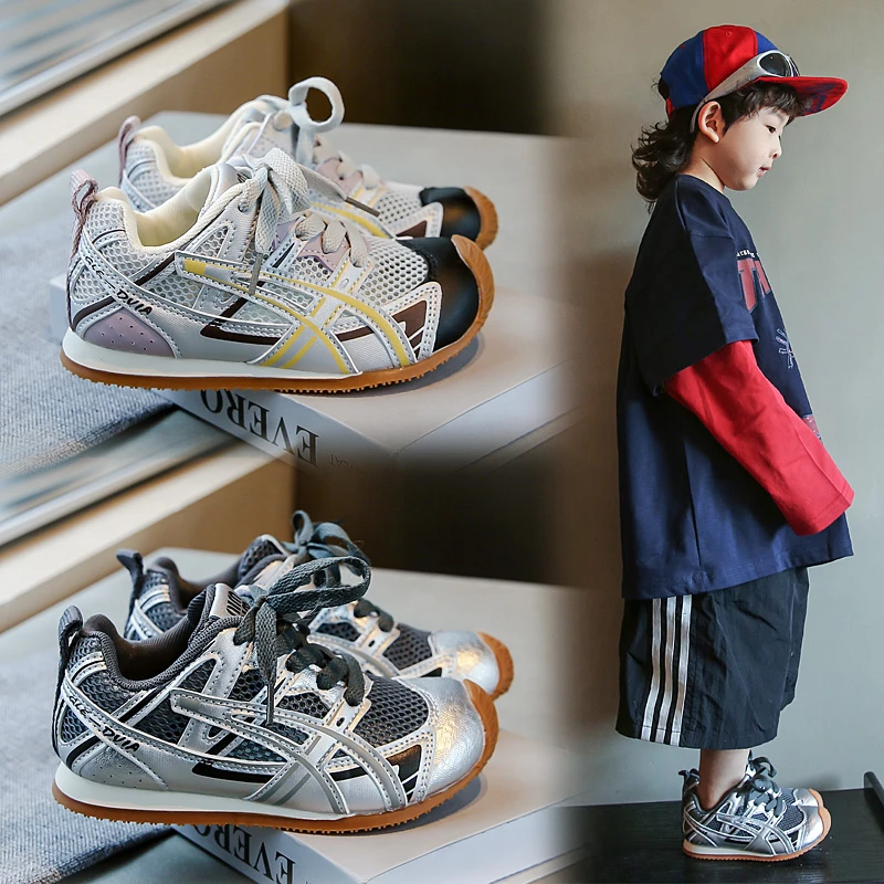 儿童单网运动鞋2025年夏季新款女童软底休闲鞋时尚男童单鞋-A276