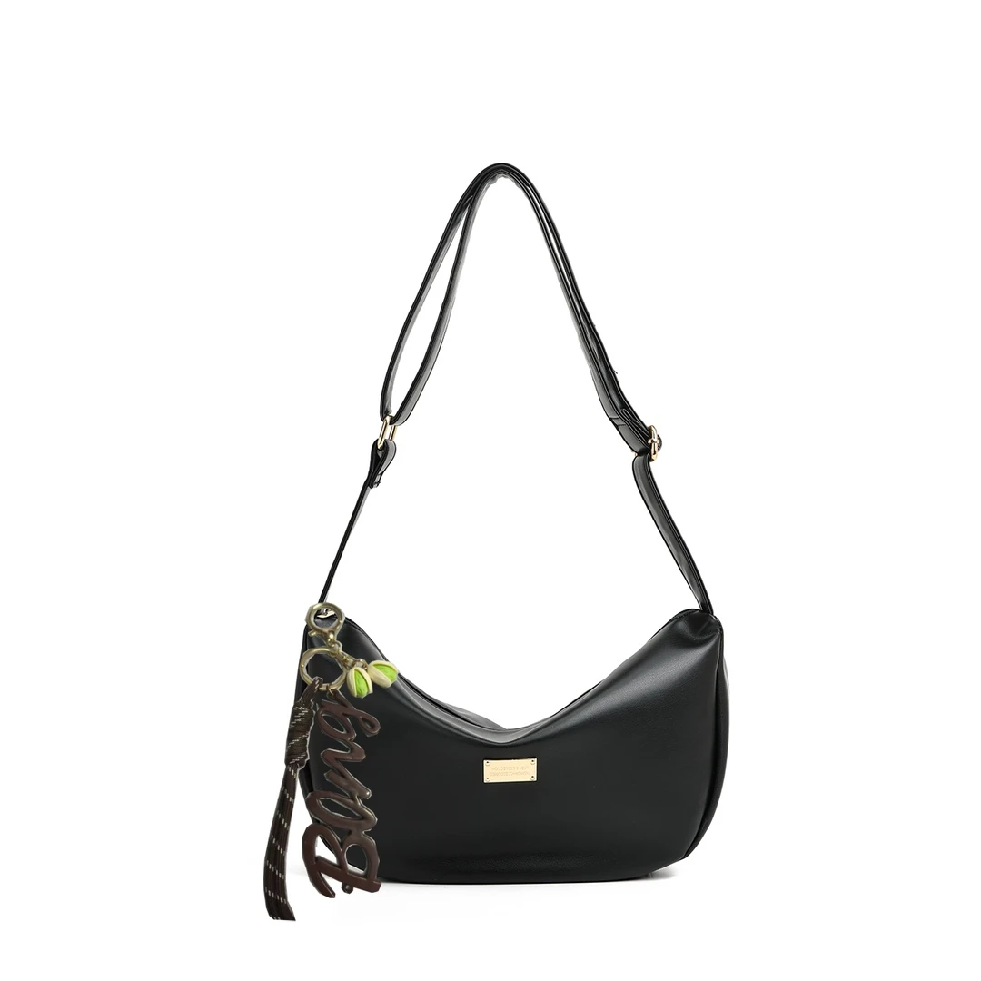 2024秋冬新款大容量轻便休闲女士柔然单肩斜挎包