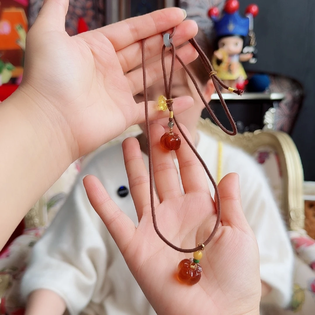 琥珀未镶嵌吊坠(不含链)项链