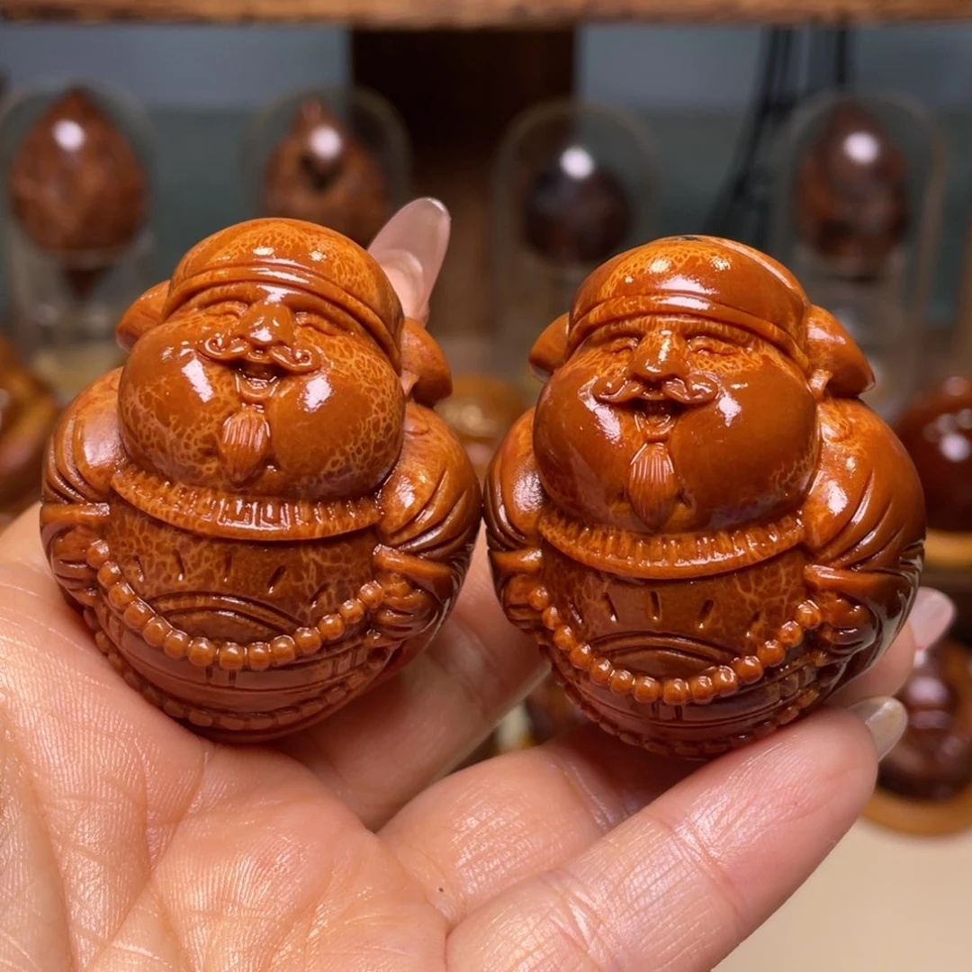 佛螺菩提吊坠北**爷嘟嘟财神一对 四零尺