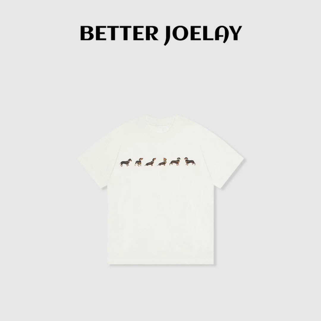 BETTER JOELAY-小版【狗狗世界】时尚可爱百搭短袖T恤休闲风Z0759