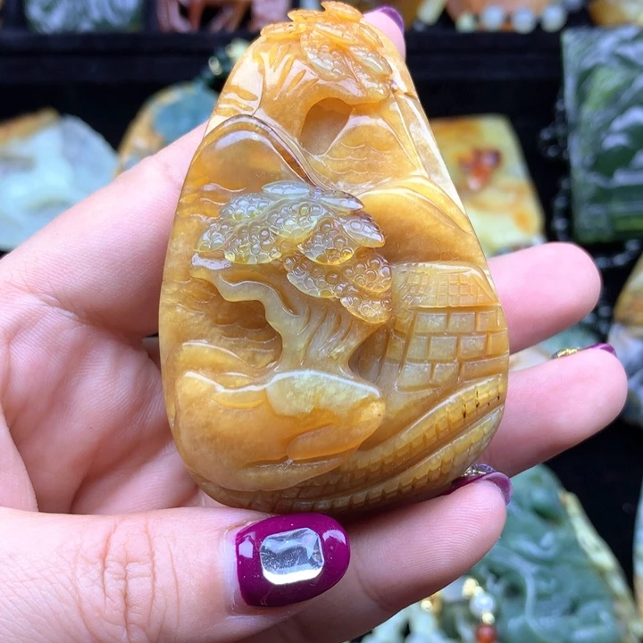 岫玉挂坠未镶嵌挂坠