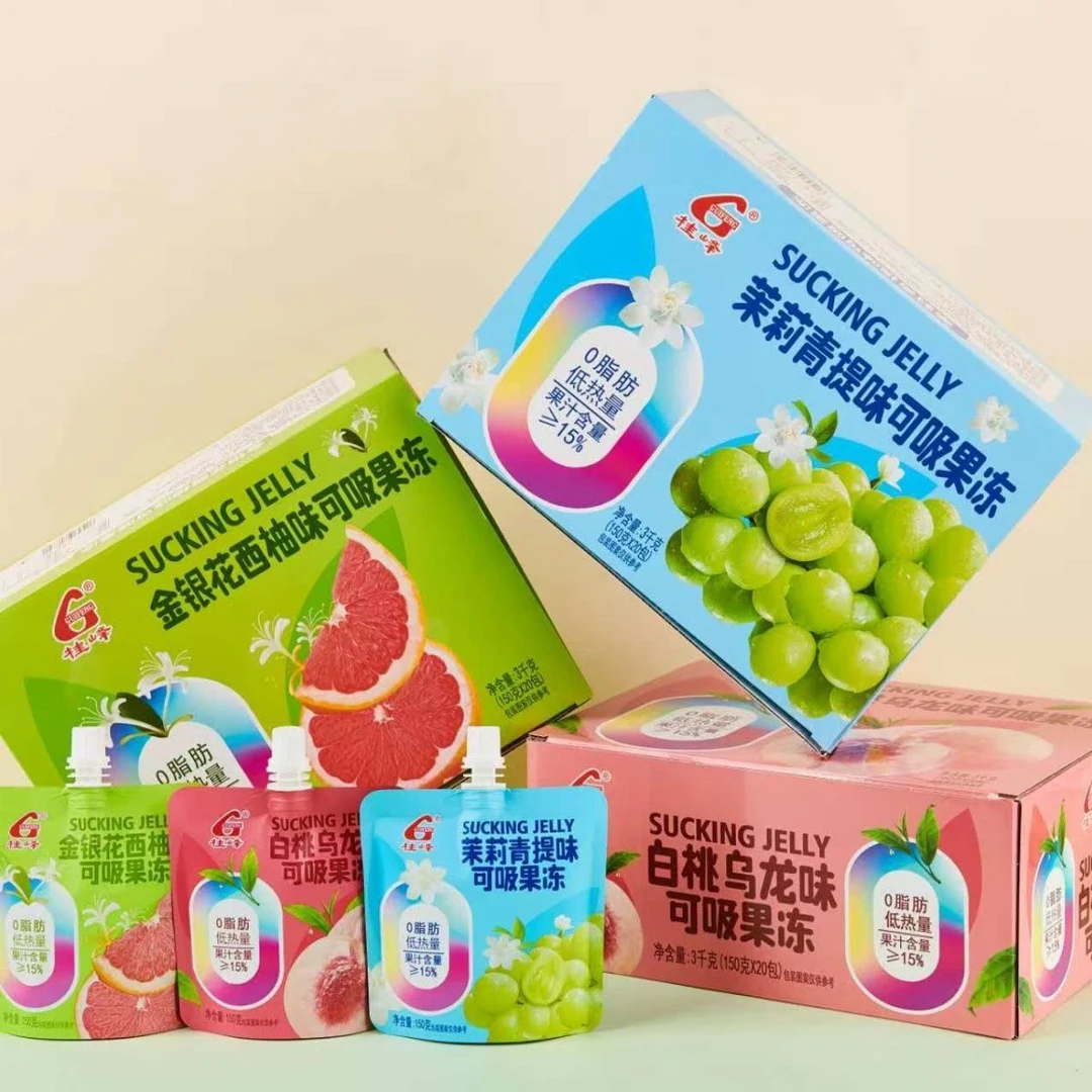 夏季必备桂峰吸吸椰果可吸果冻校园热卖整箱休闲批发儿童零食