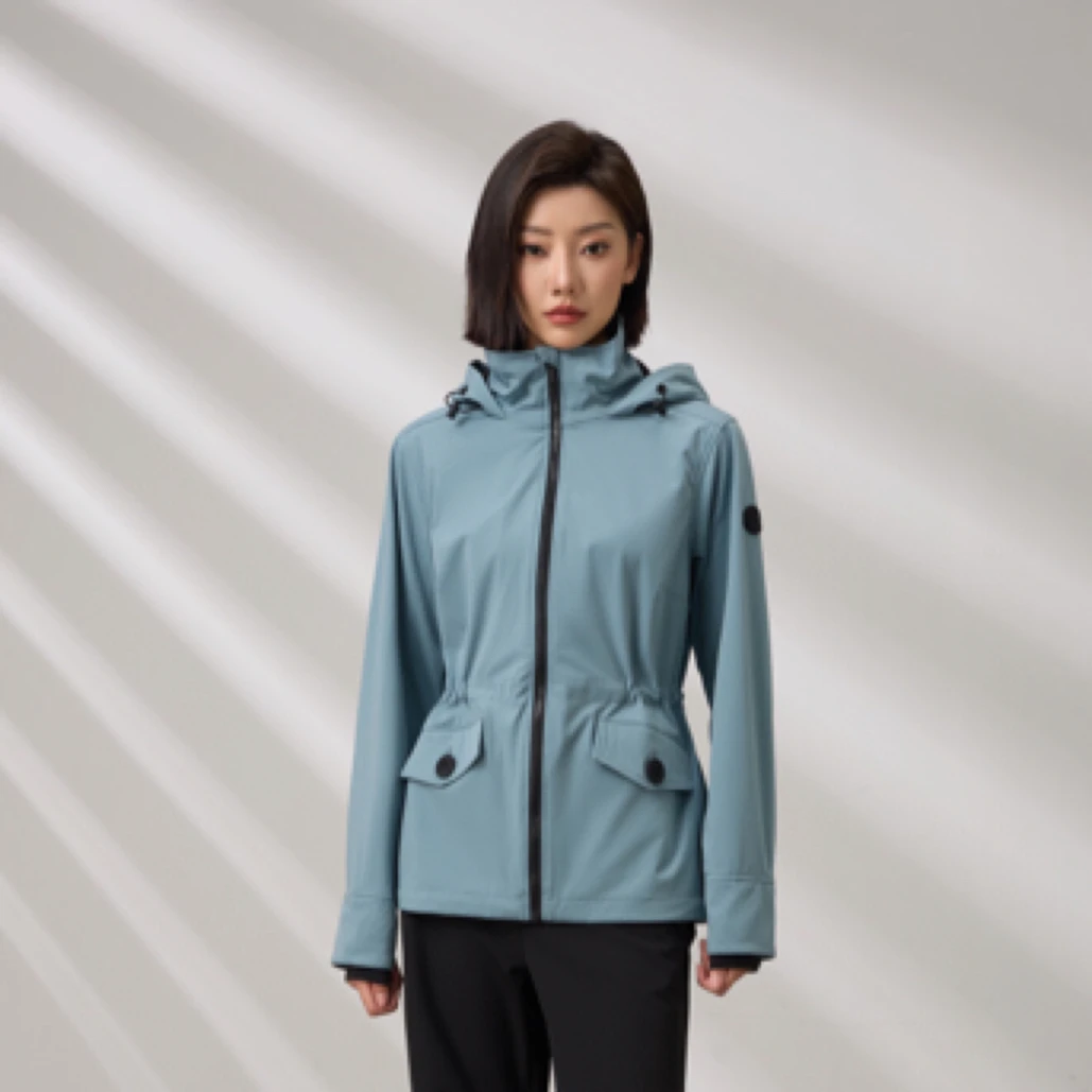 【锁温三防】女士加绒时尚休闲通勤百搭软壳连帽风衣9623C240