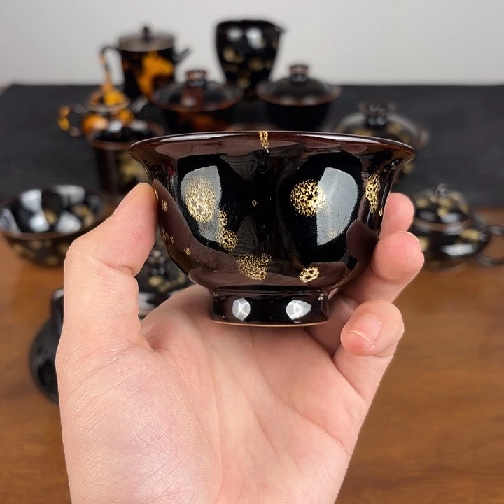 瓷点彩鹧鸪斑压手杯