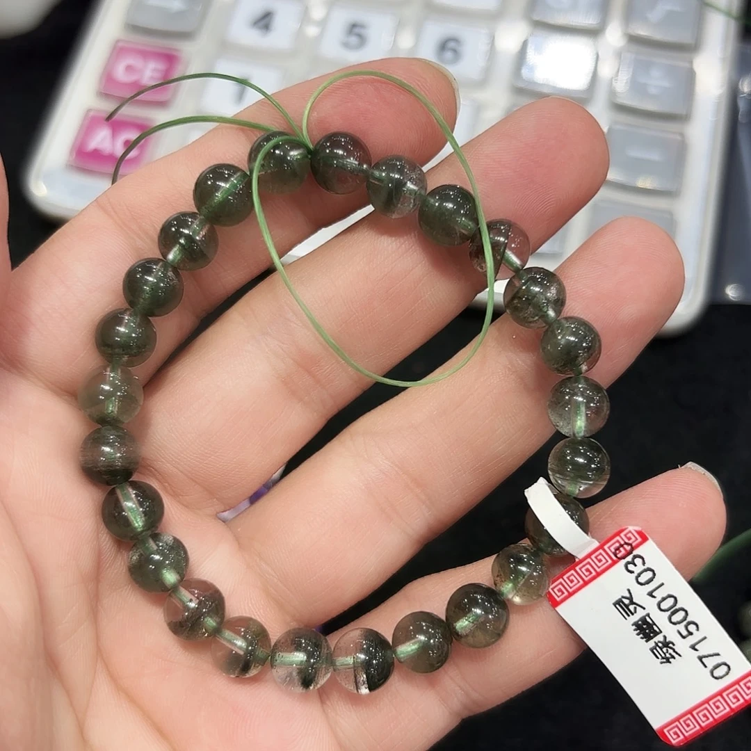 娟***子未镶嵌手链水晶绿幽灵