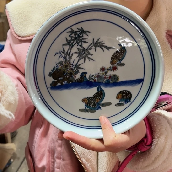 瓷片////景德镇陶瓷茶盘。绿。