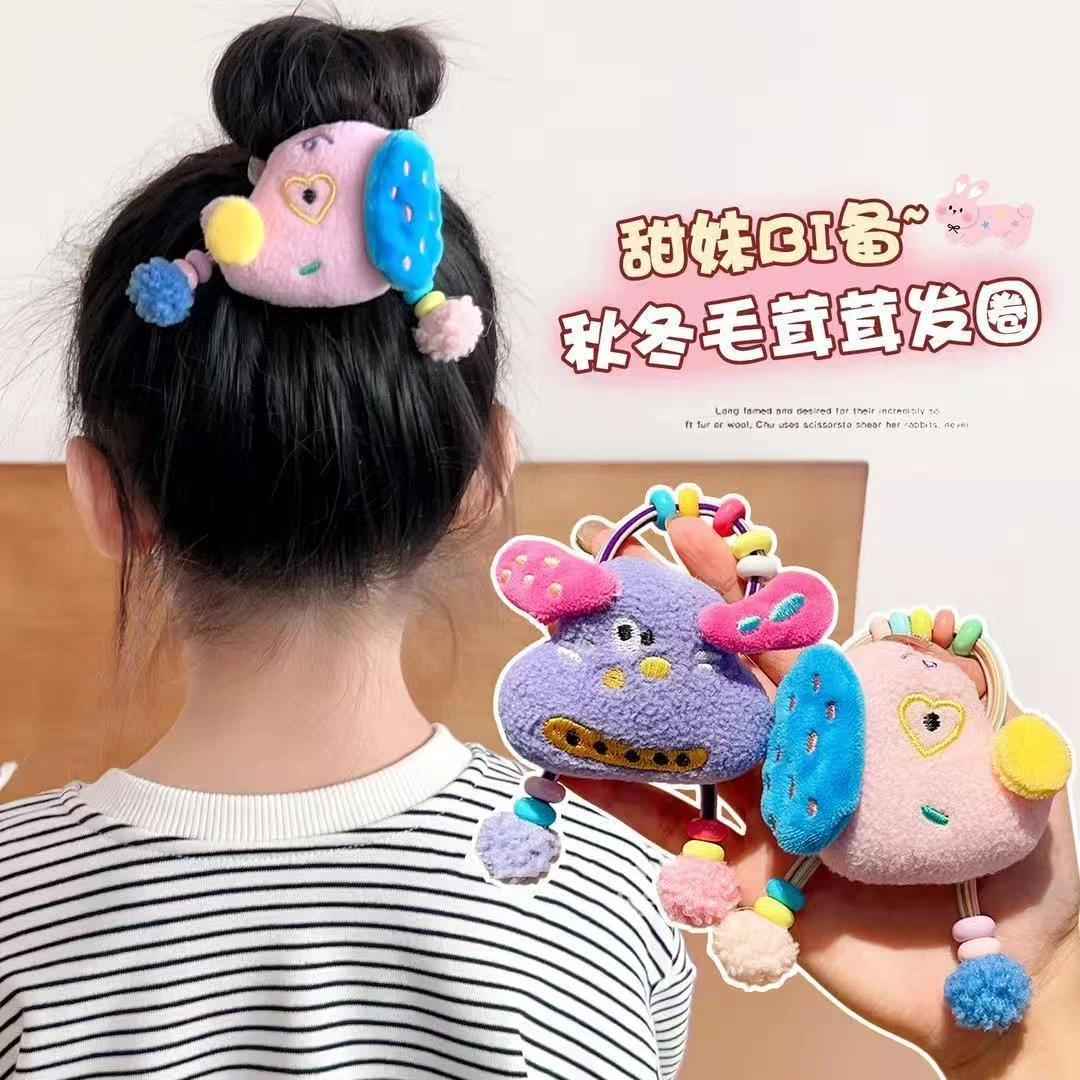 儿童搞怪发圈2025新款女童高弹力扎头发发绳皮筋女孩可爱头绳发饰