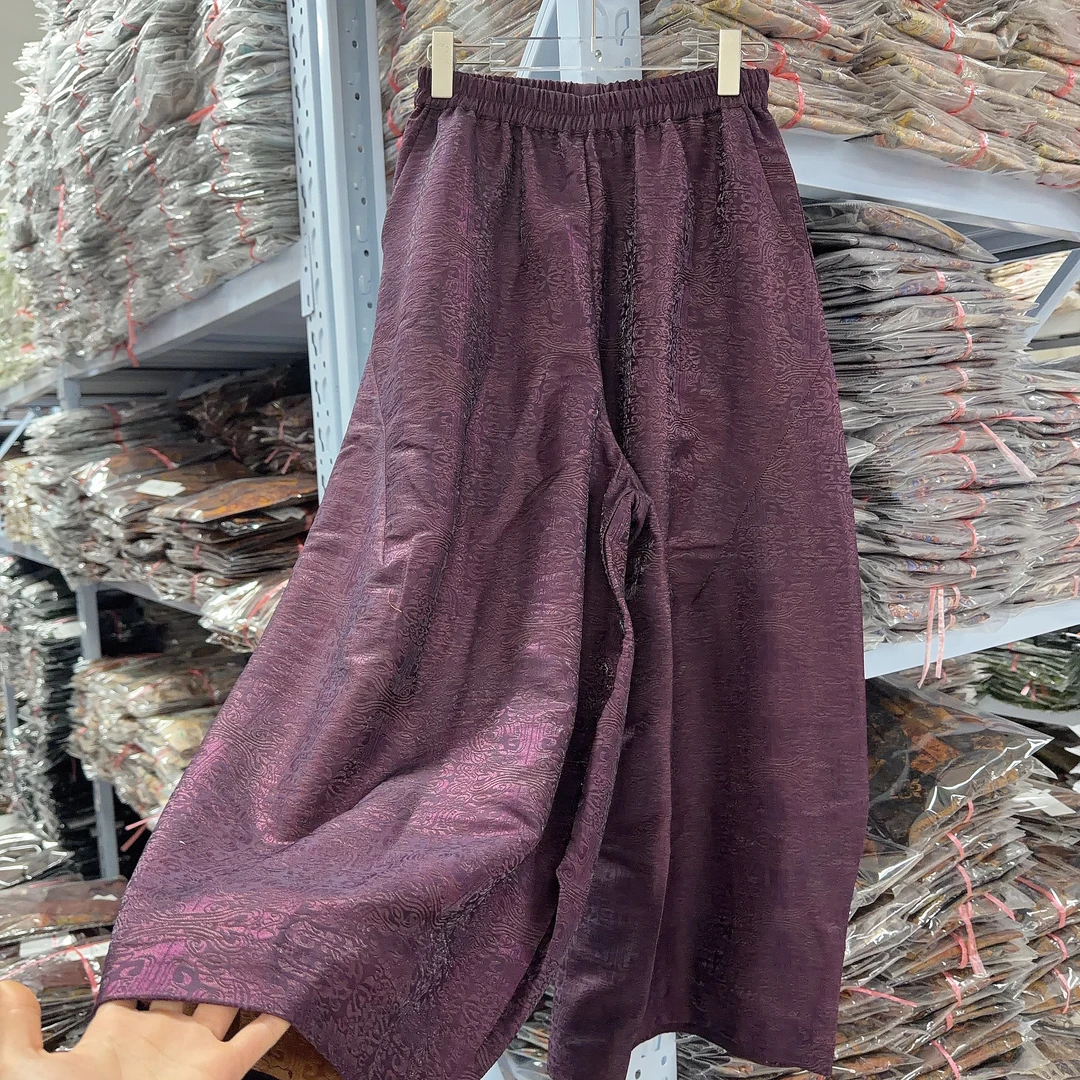 6198-8款时尚百搭休闲裤【紫】