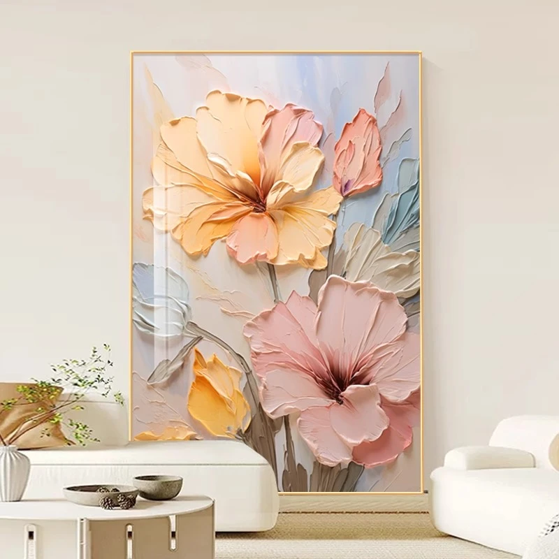 奶油风花卉客厅装饰画高级感壁画沙发背景墙挂画2025玄关走廊过道