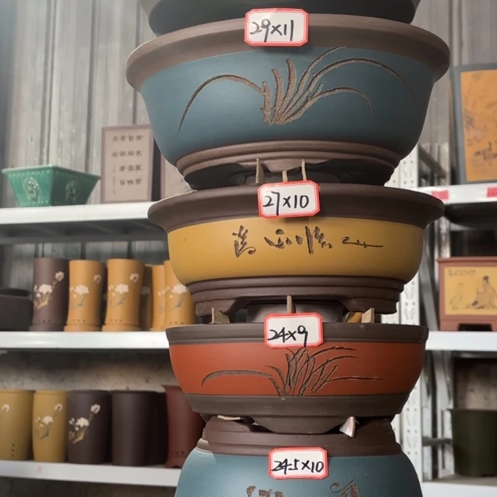 紫砂花盆             100-6