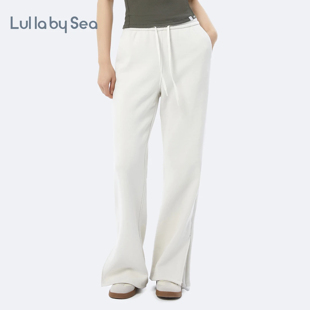 Soft fleece软绒卫裤侧开叉微喇保暖运动休闲长裤| Lulla by Sea