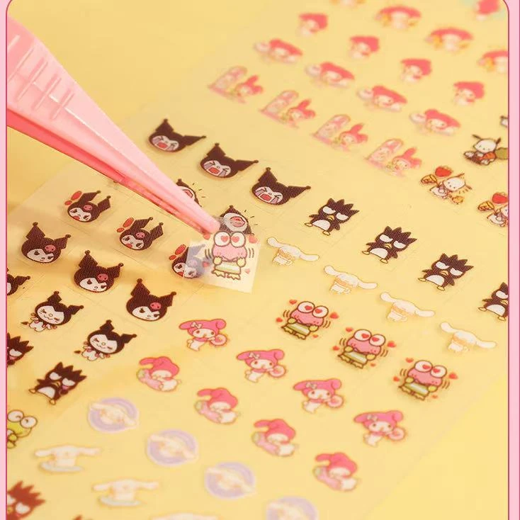 小鼻嘎卷卷贴纸儿童创意小红书同款透明防水贴纸美甲装饰
