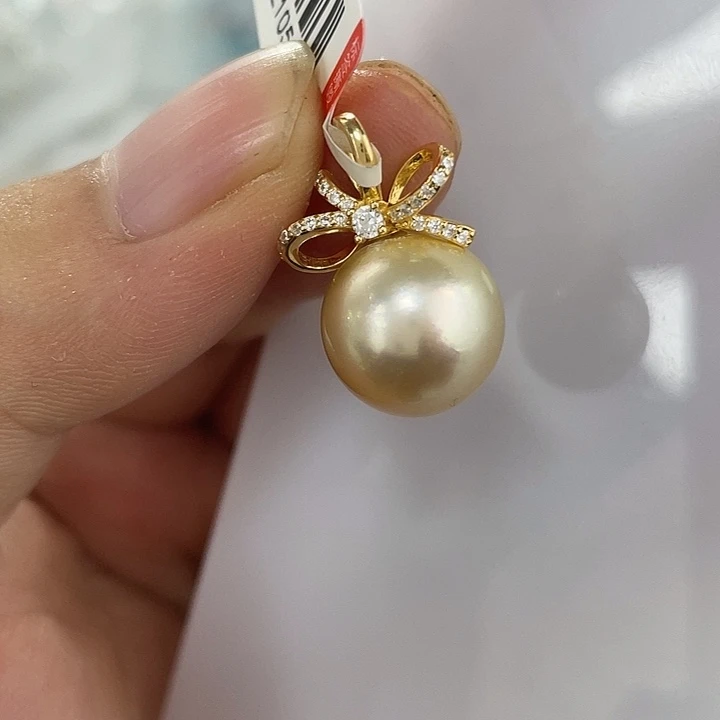 海水珍珠银S925镶嵌颈饰