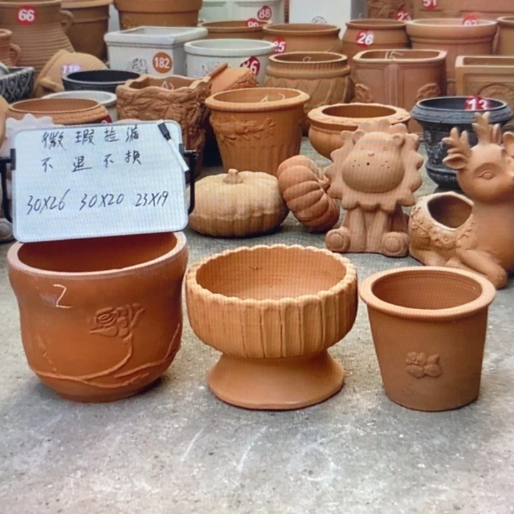 微瑕捡漏3个红陶