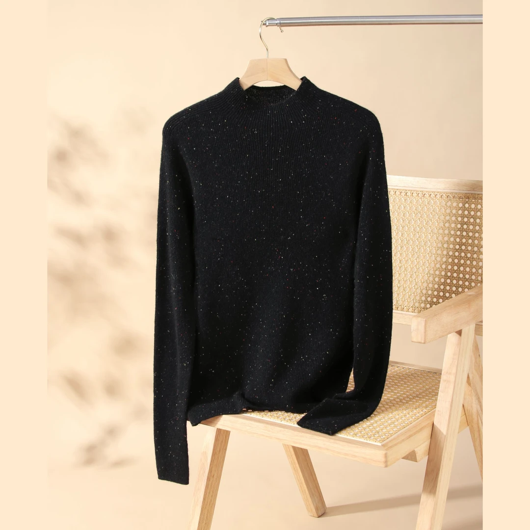 羊绒衫【星空玛奇朵】TW511时尚针织衫半高领不褪色打底衫立领羊绒