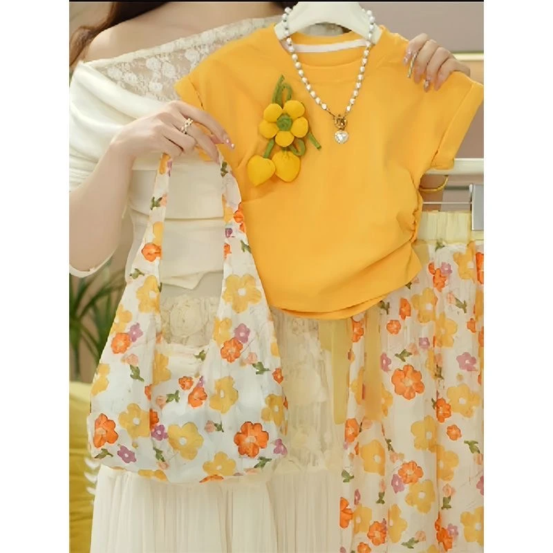 女童套装2025新款儿童洋气时髦夏装薄款短袖防蚊裤两件套CSC2039