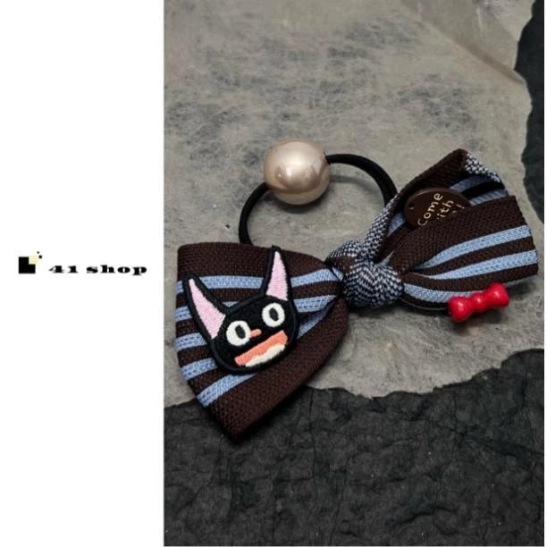 A045 蓝棕条纹发圈