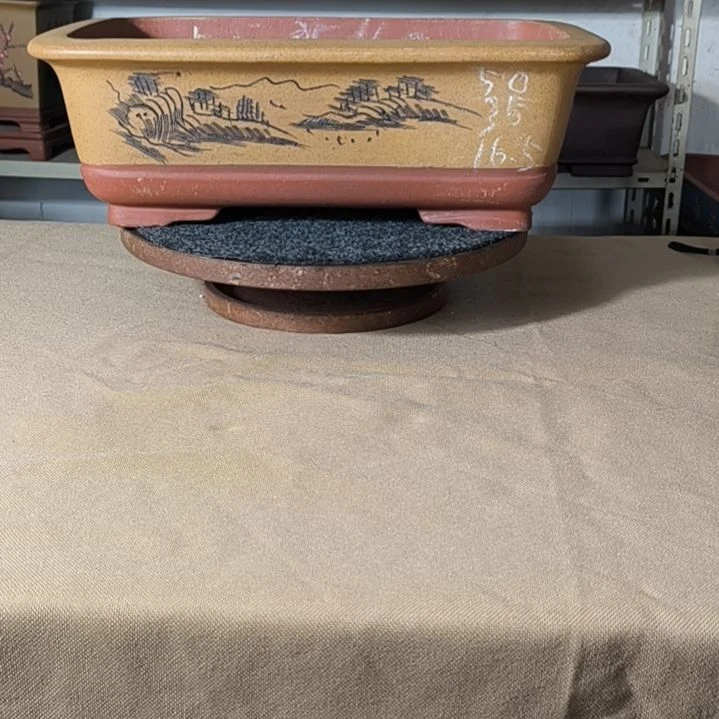 花盆紫砂 芝麻黄色马