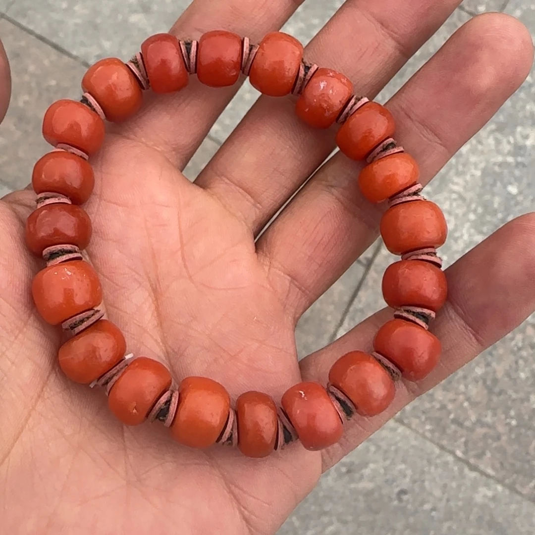 南红玛瑙合金手链格萨推荐藏传一件