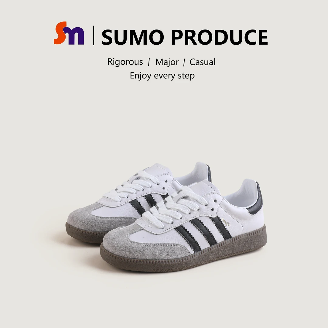 素陌春夏季美式复古德训鞋女透气休闲板鞋真皮阿甘鞋百搭平底5998