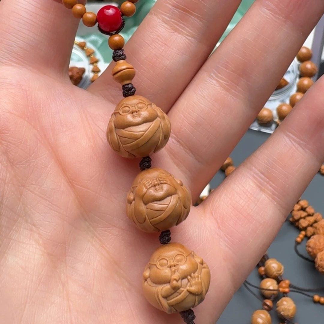 吊坠猴头核桃三不小和尚