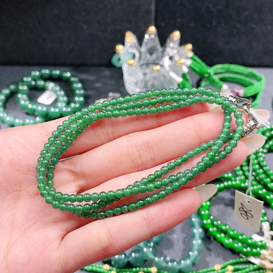 翡翠未镶嵌手链项链