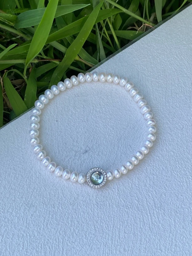 S113「鲛人语」海蓝宝珍珠手链女轻奢小众精致淡水法式送礼物