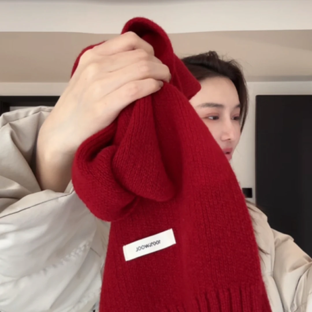 ［IAMMEIYA］-大骨架穿搭 100%羊毛围巾1201