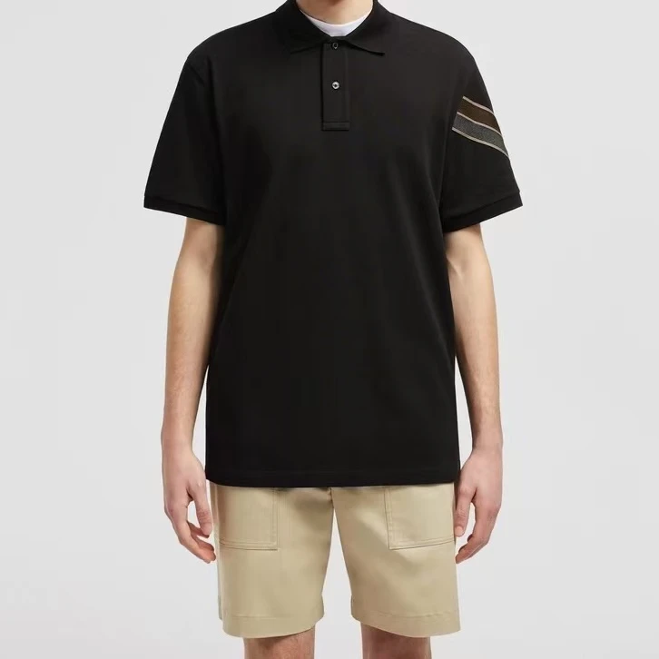 未使用 MONCLER 盟可睐男士三色饰边短袖Polo衫